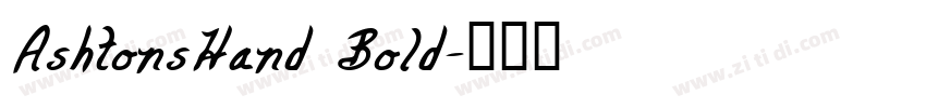 AshtonsHand Bold字体转换